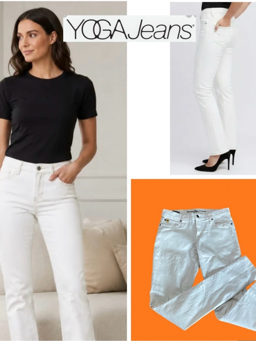 🪷 Yoga Jeans White Size 27